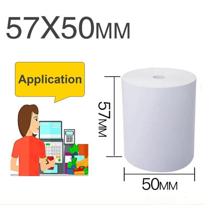 Afdrukpapier voor 58mm kassabon thermische printer USB BT Mini draagbare etikettenprinter Compatibel met iOS Android Windows ESC/POS-afdrukopdrachten 10 pcs white