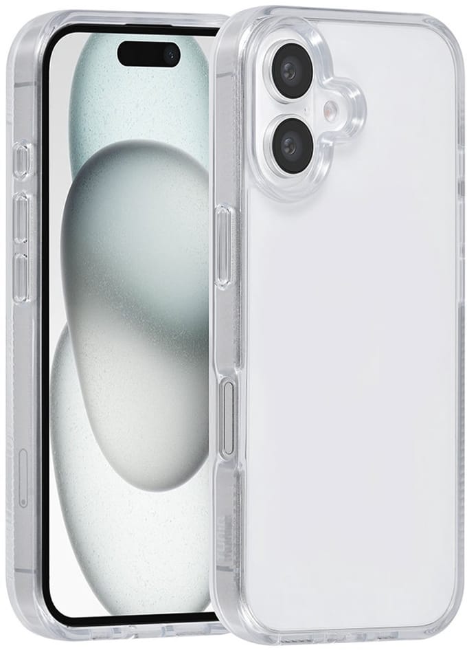 TUNIQ telefoonhoesje voor Apple iPhone 16 - Siliconen backcover - Wit