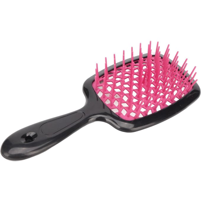 Ventilerende Haarborstel Professioneel Mannen Vrouwen Paddle Ontwarborstel Stylingtool voor Snel Föhnen rozerode kleur