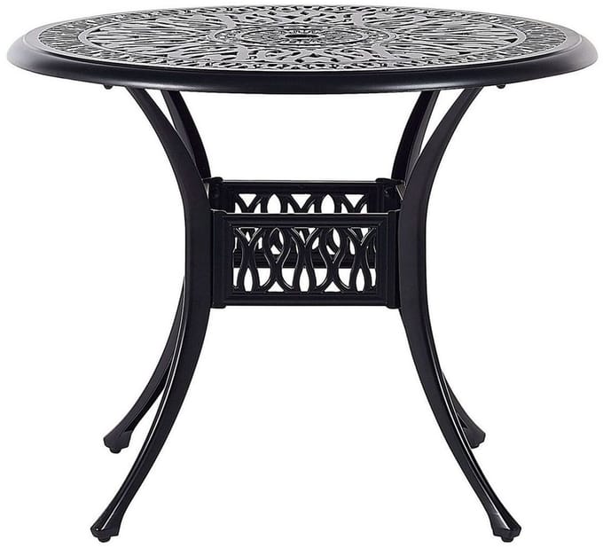 ANCONA - Tuintafel - Zwart - 90 x 90 cm - Aluminium