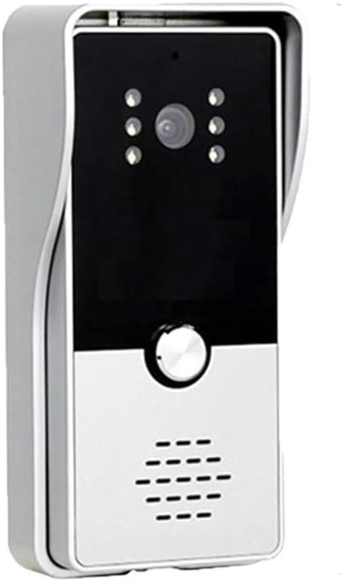 Video Deurtelefoon Systeem - Deurbel Intercom - Veilig Wonen - 7 Inch LCD Scherm - Single Doorbell - Zwart