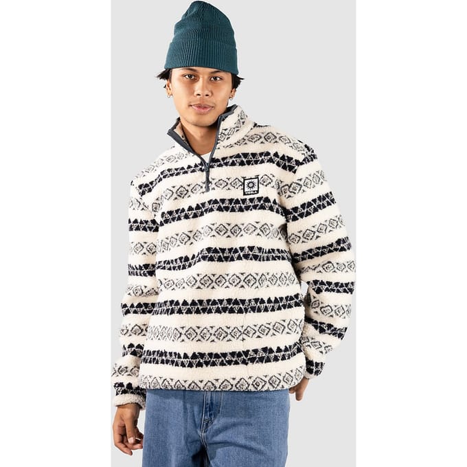 Vissla Hiking Ice Sherpa II Half-Zip Fleece Trui wit