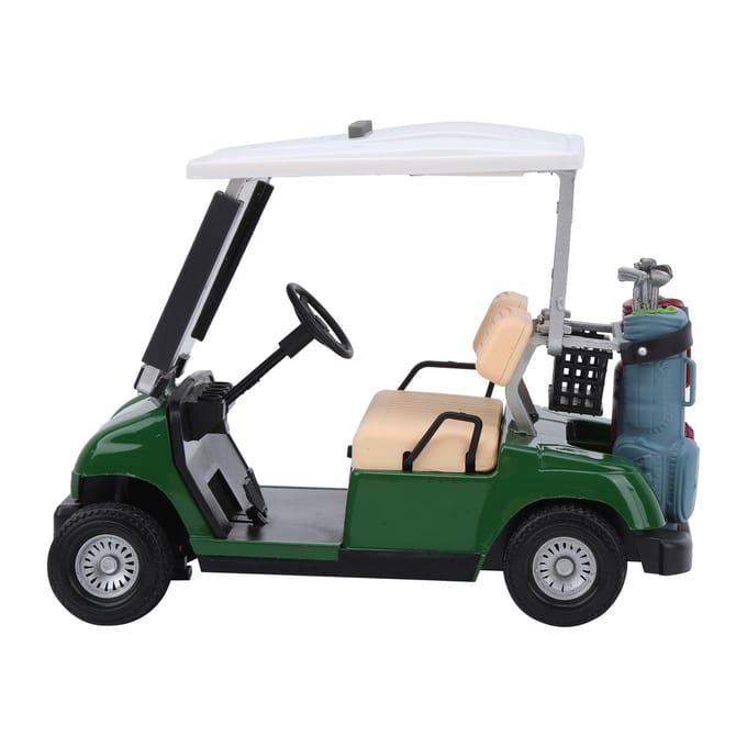 Plastic Golf Eeuwigdurende Kalender Club Car Cadeau Miniatuur Golfkar Klok Accessoire gray