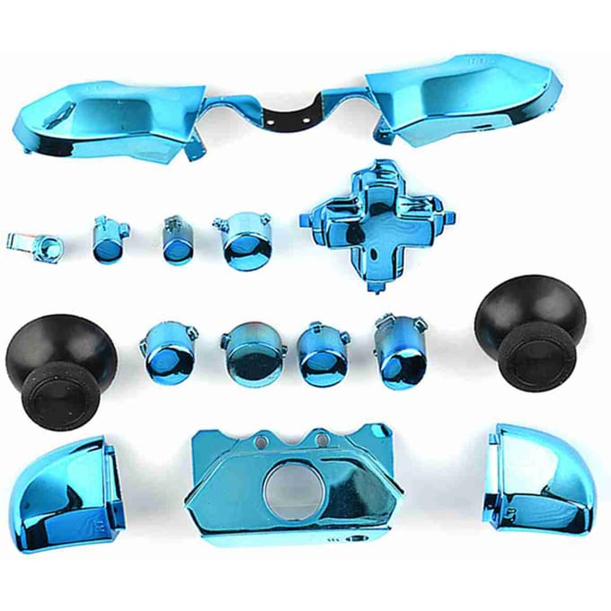 Volledige Knop Sets Mod Vervangonderdeel voor Microsoft Xbox One Controller 3.5mm Jack (Blauw) blauw
