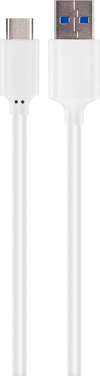 XQISIT USB-C 3.1 naar USB-A Charge & Sync 70 cm Wit