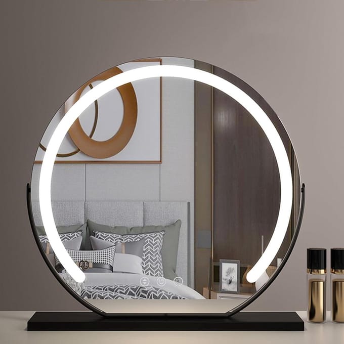 Make-up spiegel - Verlichte spiegel - Perfecte make-up - Smart touchscreen - 40 cm - Zwart