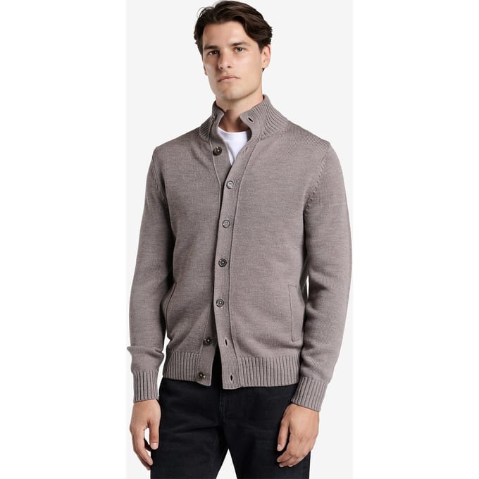 No Label Cardiff Extrafine Merino Wool Brown Größe: L | Cardigans Outlet | Herren | Braun
