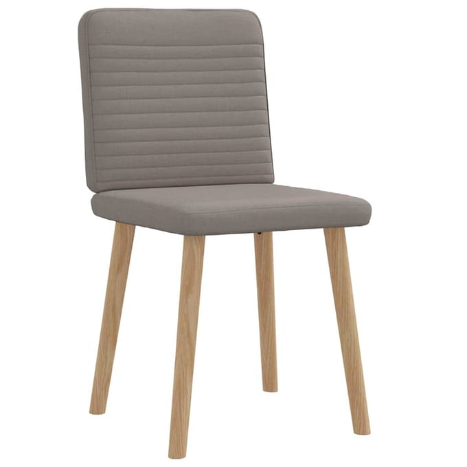 vidaXL - Eetkamerstoelen - draaibaar - 2 - st - stof - taupe
