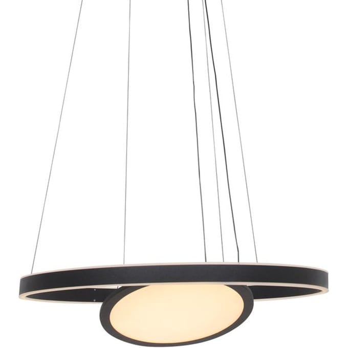 Steinhauer hanglamp Ringlux - zwart - metaal - 60 cm - ingebouwde LED-module - 3514ZW