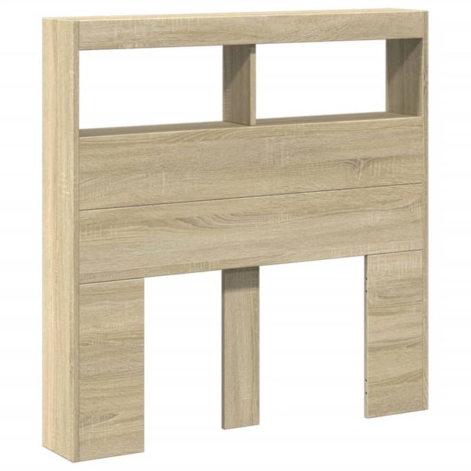 vidaXL - Hoofdbordkast - met - LED-verlichting - 100x17x102 - cm - sonoma - eiken