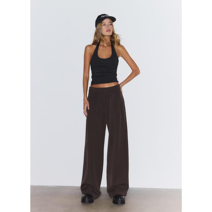 Stradivarius Haltertop  Zwart M