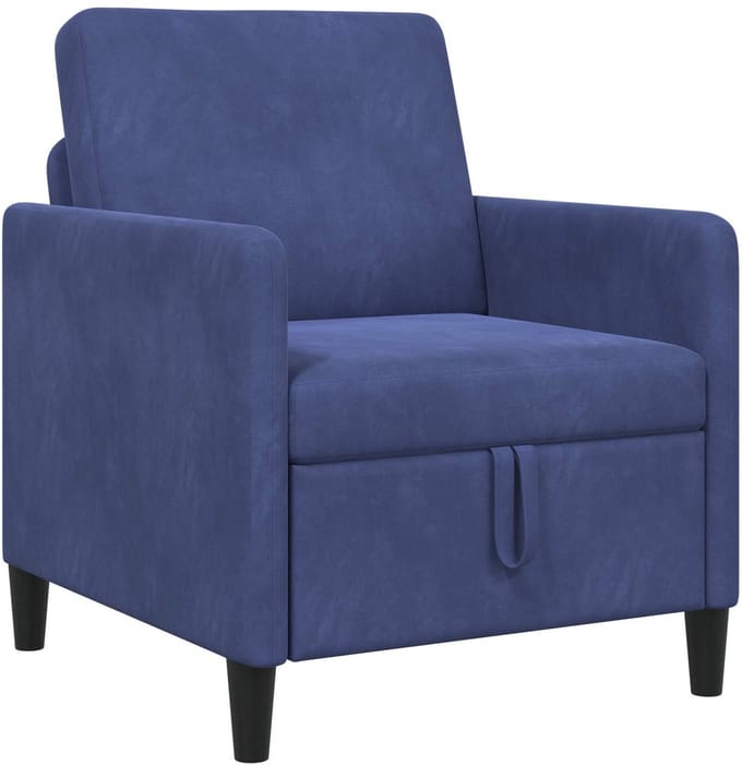 vidaXL - Sofa - met - Opbergruimte - Politieblauw - 72 - x - 78 - x - 87 - cm - Polyester