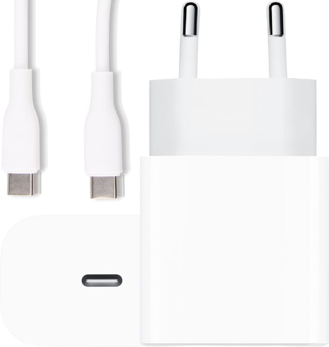 20w Oplader usb C - Usb-C naar usb-C - 1 Meter - Power Delivery - Snellader - Wit