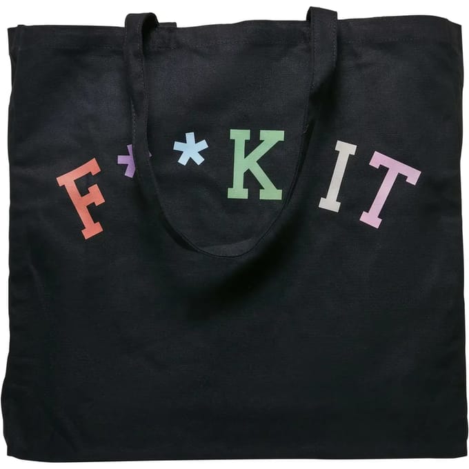 Mister Tee - Fuck It Oversize Canvas Tote bag - Zwart