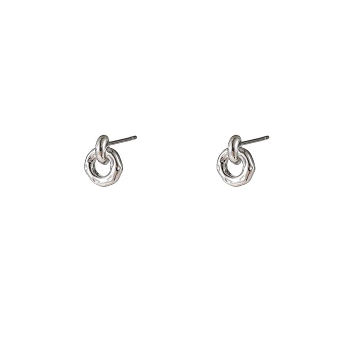 Go Dutch Label Oorknoppen Open Round Stud Zilver