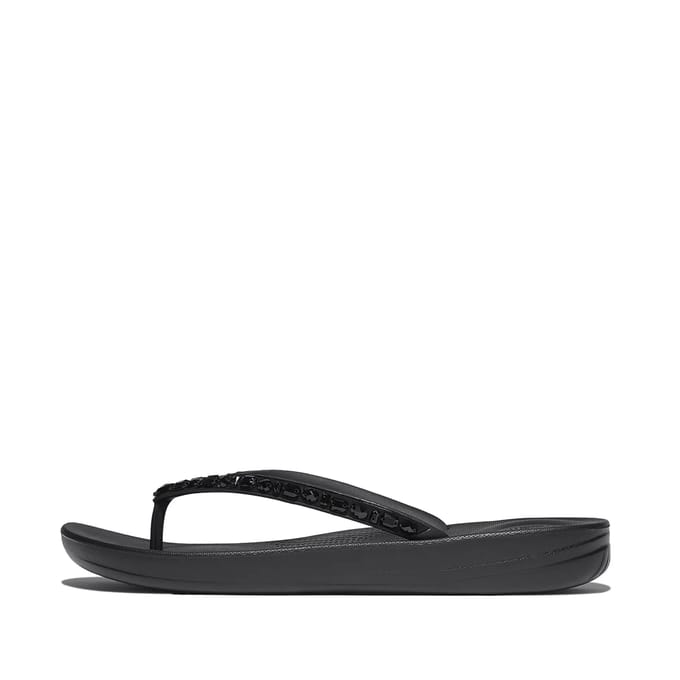 FitFlop Iqushion Multi-Crystal Ergonomic Flip-Flops Vrouwen - All Zwart