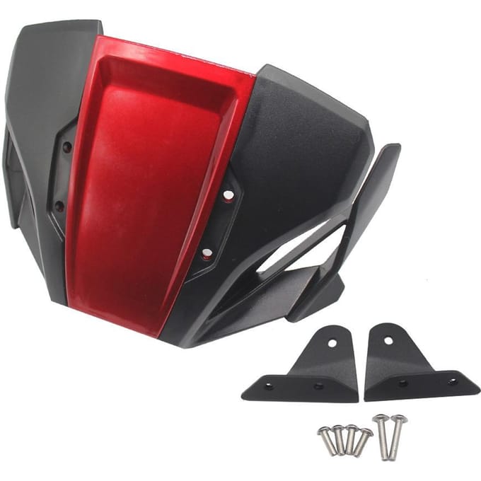 Motorvoorruit Voorruitbeschermer Luchtwinddeflector Modificatieaccessoire rood