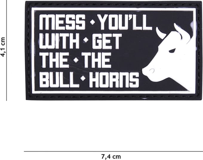 101 Inc Embleem 3D Pvc Mess You'Ll Zwart 19027