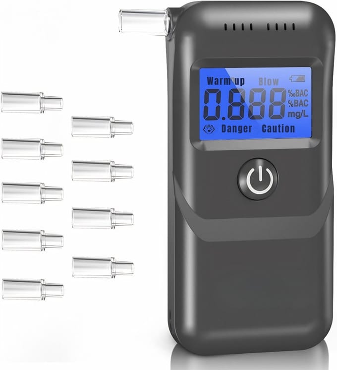 DnA® Alcohol Tester - Alcoholtesters - Alcohol Testers - Zwart - 17cm x 10cm x 3cm