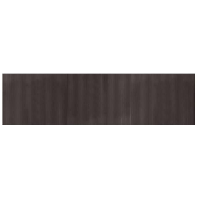 vidaXL Vloerkleed rechthoekig 80x300 cm bamboe donkerbruin
