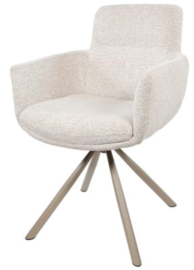 Eetkamerstoel Harry - taupe draaipoot 360 - Present Champagne 120