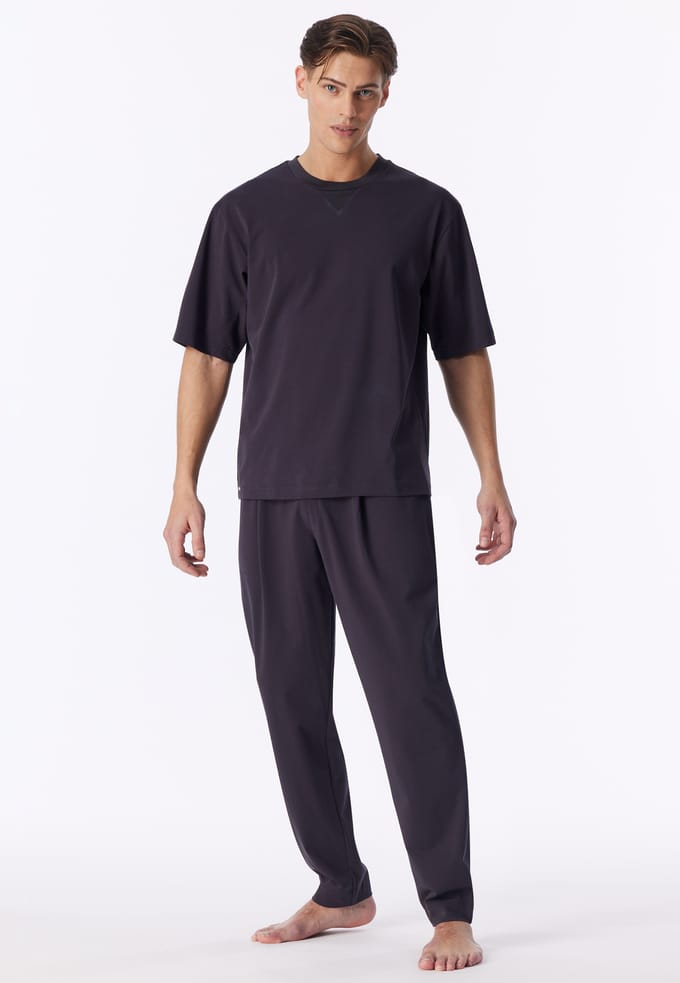 Oversized shirt met korte mouwen, grafiet - Mix+ Relax 48
