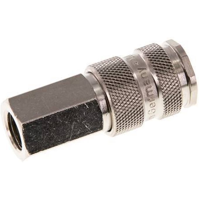 Gehard staal DN 7.8 Luchtkoppeling Snelkoppeling G 1/4 inch Binnendraad - CLS7-F-STN-BL-014