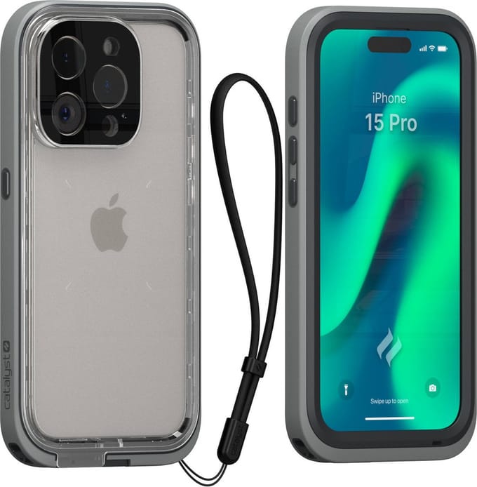 Catalyst Total Protection Case Apple iPhone 15 Pro Titanium - Grijs