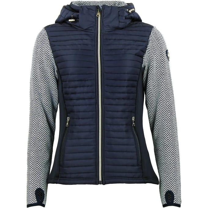 Dames zip hoodie van drie materialen Peak Mountain