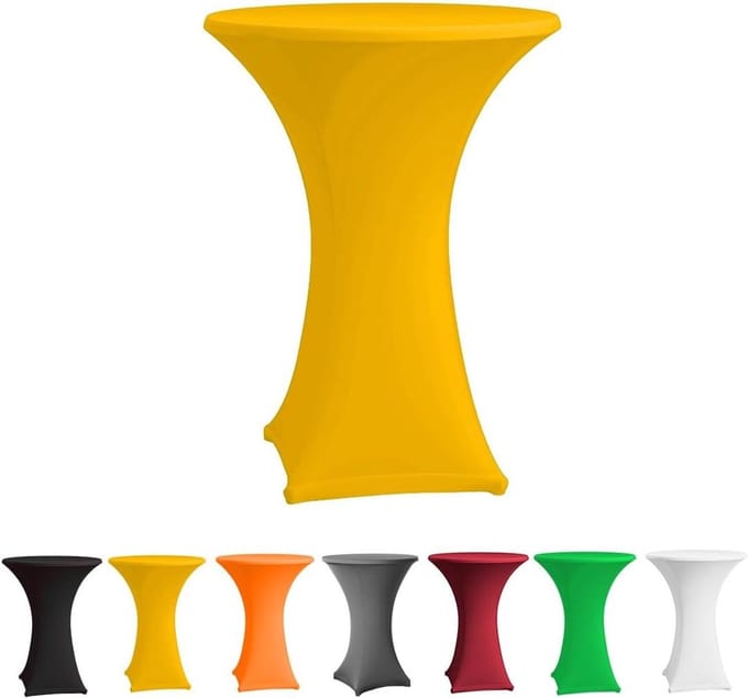Tafelhoezen - Bartafelhoezen - Feestelijke Decoratie - Perfecte Pasvorm - 70-75 cm - Geel