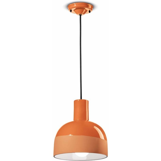 Ferroluce Caxixi hanglamp van keramiek, oranje