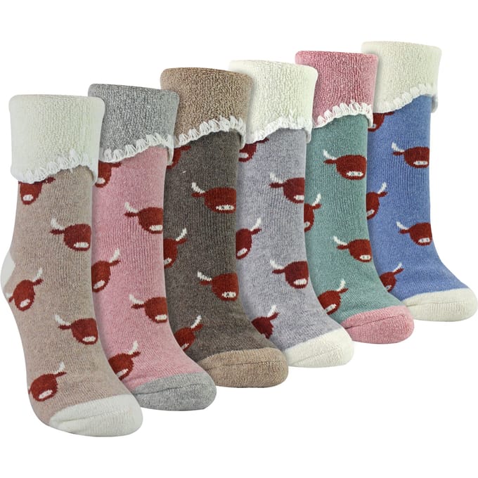 6 Pairs Dames Dikke Warme Wol Bed Sokken