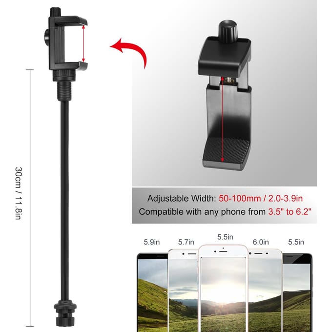 Kajak telefoonhouder Universele bootbeugel Kano camerahouder met flexibele lange arm M2030-07 gray