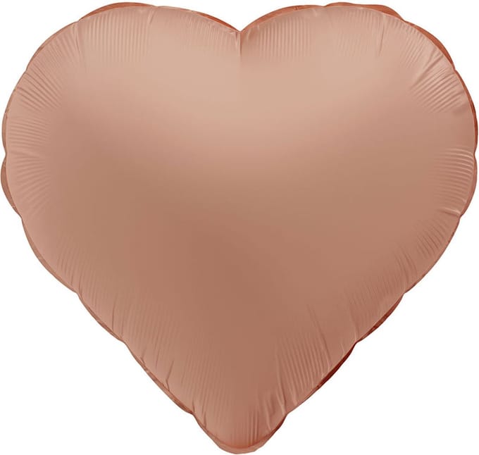 Folat - Folieballon Hart Vintage Rose - 45 cm