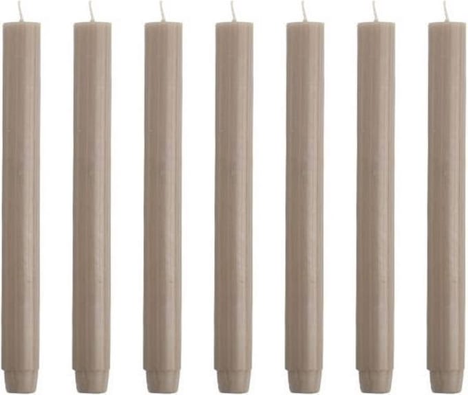 Rustik Lys Extra Lange en dikke Dinerkaarsen | Olifant Grijs | 30 cm lang / diameter 2.6 cm 6 stuks