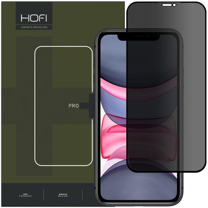HOFI - ANTI - SPY GLASS PRO+ PRIVATISEREND GLAS IPHONE - 11 / XR - PRIVACY