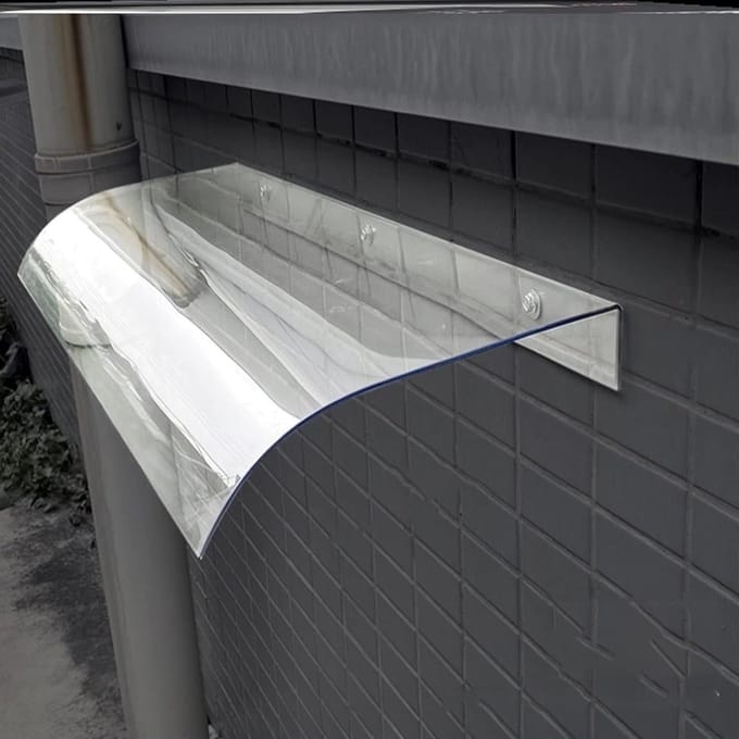 Deurluifel - Veranda Overkapping - Bescherming tegen weer - Geluidsisolerend polycarbonaat - 50x190cm - Transparant