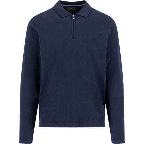 Fynch-Hatton Polo Zip Superflex Subtle Mélange Navy / male