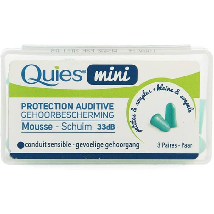 Quies Mini Gehoorbescherming Schuim 3 Paar Oordoppen