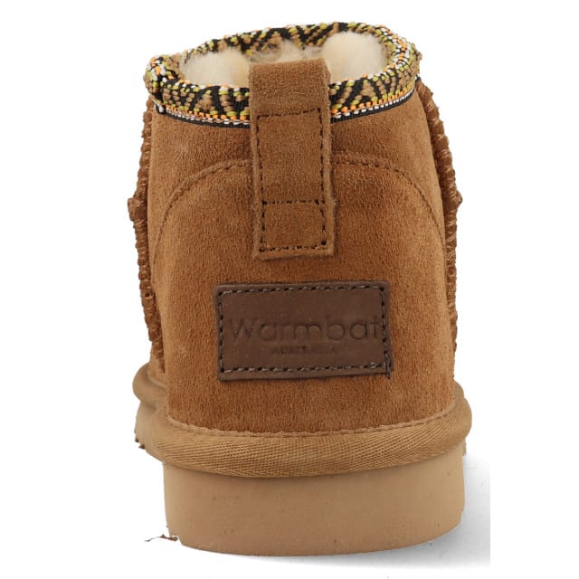 Dames Pantoffels Warmbat Durack Women Boot Tape Cognac - Maat 39