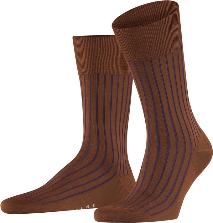 FALKE Shadow gedessineerd katoen sokken heren bruin - maat 45-46