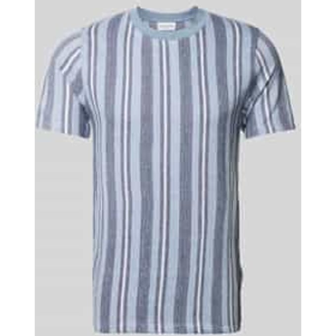 Relaxed fit T-shirt met streepmotief, model 'Towel striped'
