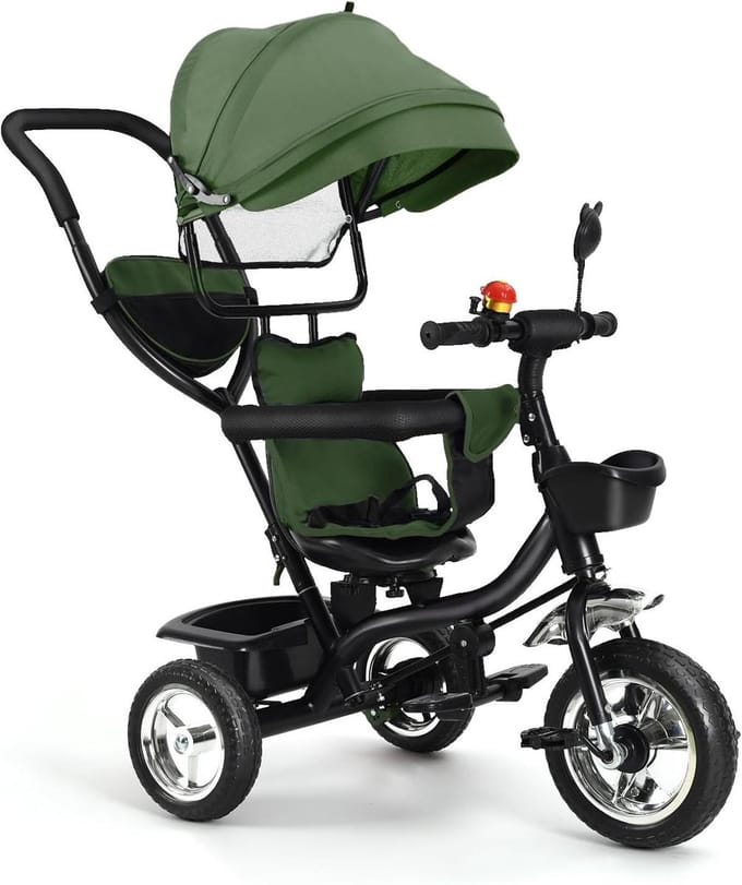 Kinderdriewieler - Loopfiets - Buiten spelen - Modulair ontwerp - 65 cm - Groen
