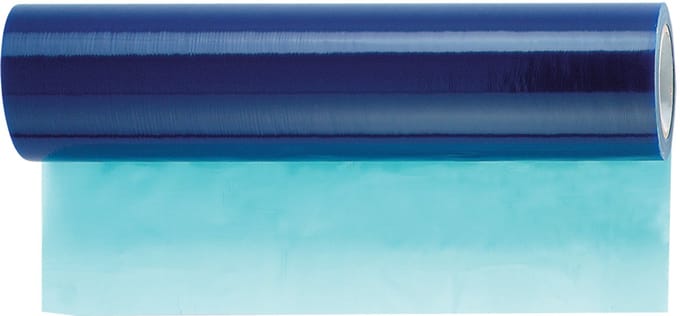 WESTEX glasafplakfolie acrylaat 1000mm x 100m blauw-transparant