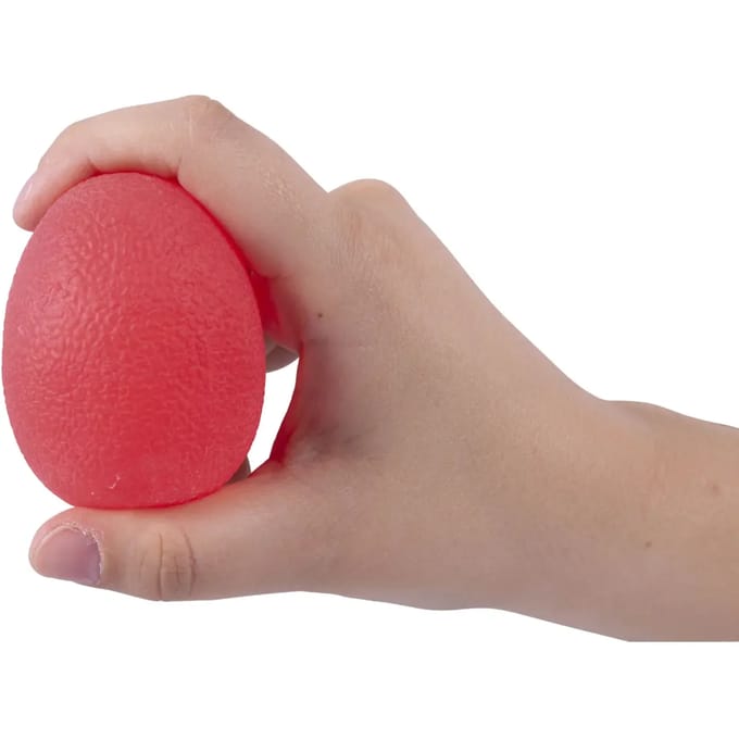 Ergonomisch gevormd oefenballetje (Premium): Zacht - rood