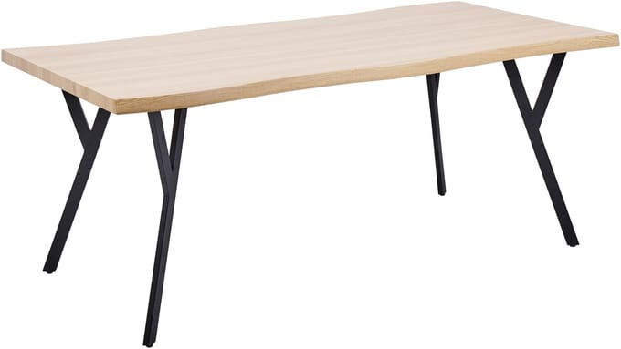 ALTON - Rechthoekige eettafel - Lichthout - 180 x 90 cm - MDF