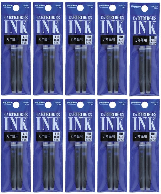 Platinum - Vulpeninkt - 10 zakjes van 2 patronen - Blauw