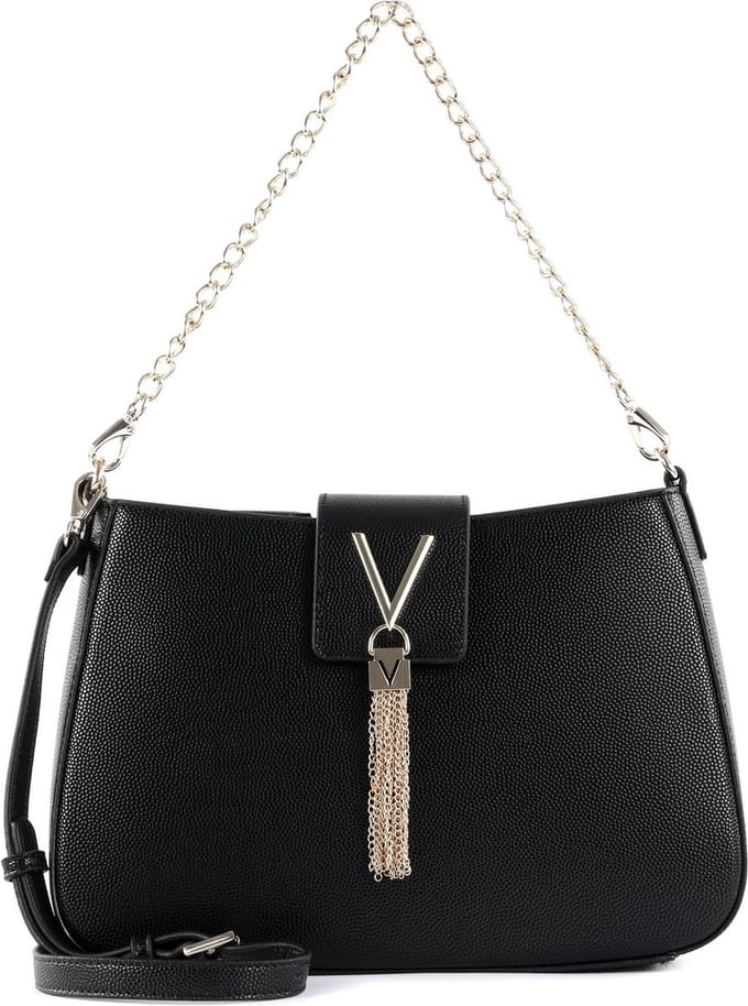 VALENTINO Schoudertas Divina Hobo Bag Nero / Gold Zwart