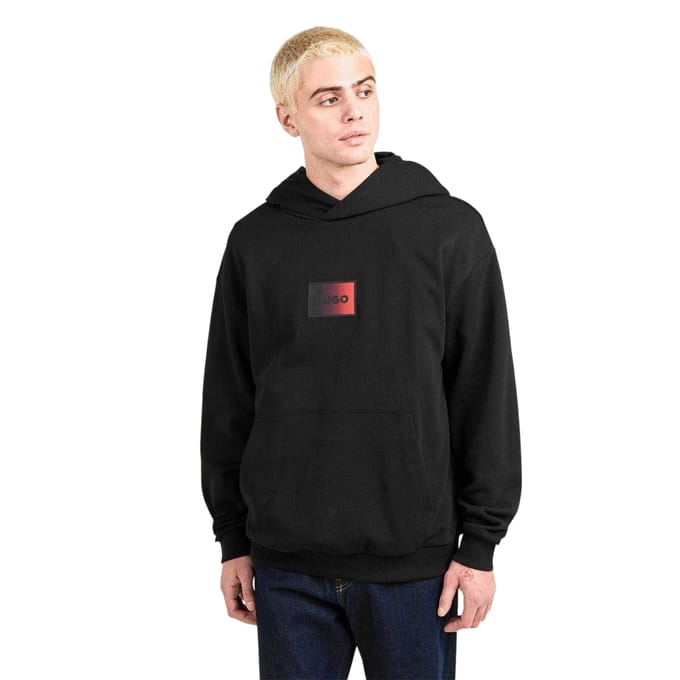 Hugo Heren Danohood Drop Sleeve Hoodie (Zwart)