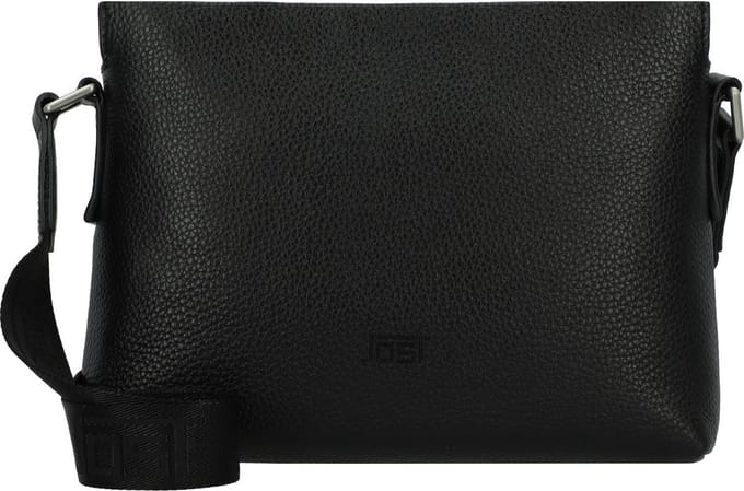 JOST Leren schoudertas Vika Hobo Bag Black zwart